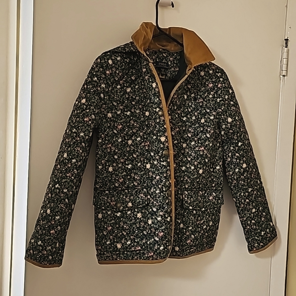 Girl's Ralph Lauren removal hood jacket, floral, size XL,